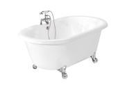 American Bath Factory T080B CH Celine Bathtub Faucet White