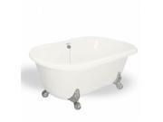 American Bath Factory T071A SN B Melinda 60 in. Bisque Acrastone Tub Drain Large