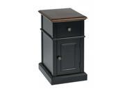 Oxford Chair Side Table in Black Two Tone Finish Fully Assembled