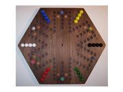 Charlies Woodshop W 1938alt. 1 Wooden Marble Game Board Black Walnut with 12 Birch Inlaid Spots