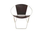 Benzara 80882 Metal Real Leather Chair