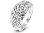Doma Jewellery MAS02219 6 Sterling Silver Ring with Cubic Zirconia Size 6