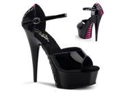 Pleaser DEL660FH_BHP_B 10 1.75 in. Platform Delight Shoe Black Pink Size 10