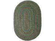 Rhody Rug KA63R084X108 Katie 7 x 9 ft. Multi Indoor Outdoor Oval Braided Rug Sage