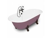 American Bath Factory T151F OB P Winston 67 in. Splash Of Color Cast Iron Bath Tub Old World Bronze Metal Finish Large