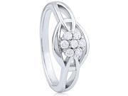 Doma Jewellery SSRZ6958 Sterling Silver Ring With Cubic Zirconia Size 8