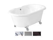 American Bath Factory T080A SN Celine Bathtub no Faucet Holes White