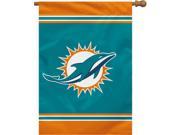Fremont Die 94637B Miami Dolphins 1 Sided House Banner 28 x 40 in.