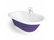 American Bath Factory T120F CH P Heritage 72 in. Splash Of Color Acrastone Bath Tub Chrome Metal Finish