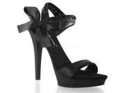 Fabulicious LIP115_BPU 7 0.75 in. Platform Ankle Strap Sandal Black Size 7