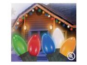 NorthLight Multi Ceramic C9 Christmas Lights 12 in. Spacing Green Wire Set Of 25