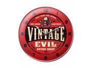 Pasttime Signs FSC015 Vintage Evil red skull clock