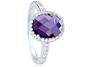 Doma Jewellery SSRZ690PR7 Sterling Silver Ring With Cubic Zirconia Size 7