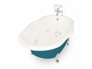 American Bath Factory T201F CH L BP Whirlpool Caspian 72 in. Bisque Acrastone Bath Tub Large