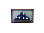 Perfect Cases CBFLG3x5 C 5 ft. X 3 in. Cabinet Flag Display Case Flag Cherry
