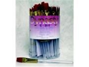 Dynasty C 200 Fine Ruby Synthetic Short Acrylic Handle Paint Brush Assortment Clear Pack 72