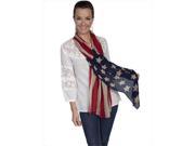 Scully HC46 RED ONE Womens Honey Creek Flag Scarf Red One Size