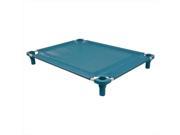 4Legs4Pets C TL3030YL 30 x 30 in. Unassembled Pet Cot Teal with Yellow Legs