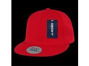 Decky 873 RED Flat Bill One Size Flex Caps Red