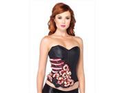 Leg Avenue 2609 Blood And Guts Corset With Support Boning Medium Black
