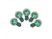NorthLight Green LED G40 Tinsel Christmas Lights Green Wire Set Of 25