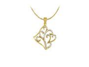 Fine Jewelry Vault UBNPD32298Y14D Gorgeous Diamond Pendant in 14K Yellow Gold Delicately Designed