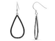 SuperJeweler 0.5 Ct. Black Diamond Teardrop Dangle Earrings Crafted In Solid Sterling Silver