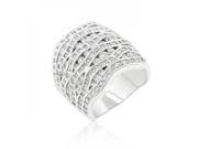 Icon Bijoux R08309R C01 07 Cubic Zirconia Pave Abstract Ring Size 07
