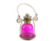 NorthLight 7.5 in. Decorative Pink Glass Bell Tea Light Candle Holder Lantern