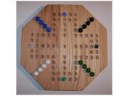 Charlies Woodshop W 1927alt. 1 Wooden Marble Game Board Red Oak with 8 Birch Inlaid Spots
