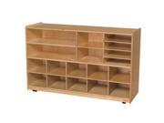 Wood Designs 62909LG Versatile Storage With 10 Lime Green Trays