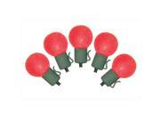 NorthLight Battery Operated Sugared Red LED G30 Christmas Lights Green Wire Set 10