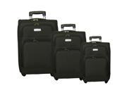 McBrine A188 3 BK 3 Piece Spinner Luggage Set III Black