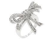 Icon Bijoux R08043R C01 08 Large Cz Bow Ring Size 08