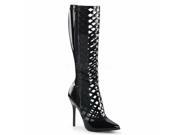 Pleaser BL R1008_SSQ_SCH 8 Sequined Open Toe Ankle Boot Silver Size 8