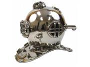 EcWorld Enterprises 88C5525LA Full Size Reproduction Chrome Finish U.S. Navy Mark V Aluminum Diving Helmet