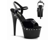 Pleaser AMU22_B 7 0.37 in. Hidden Platform Dorsay Pump Shoe Black Size 7