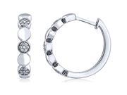 Doma Jewellery SSEKZ173 Sterling Silver Huggy Earring With Micro set CZ 5.8 g.