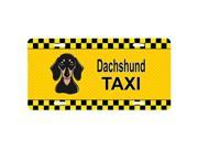 Carolines Treasures BB1339LP Smooth Black And Tan Dachshund Taxi License Plate