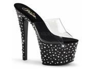 Pleaser AMU25_B 15 0.37 in. Hidden Platform Dorsay Pump Shoe Black Size 15