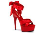 Pleaser DEL668_RSA_M 8 1.75 in. Platform Criss Cross Straps Close Back Sandal Red Size 8