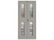 Hallowell 425S24SVA HG 400 Series Stationary SV Storage Cabinet 48W in. x 24D in. x 72H in. 725 Hallowell Gray Single Tier Double Safety View Door 1 Wide
