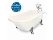 American Bath Factory T051F SN R B Champagne Trinity 60 in. Bisque Acrastone Air Bath Tub Large