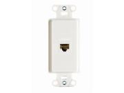 Pass Seymour WP3210WHV1 White Pre Configured 1 Port Strap Cat5e Wall Jack