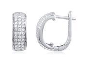 Doma Jewellery SSEKZ175 Sterling Silver Huggy Earrings With CZ 4 g.