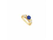 Fine Jewelry Vault UBJ6182Y14DS 101RS9 Sapphire Diamond Engagement Ring 14K Yellow Gold 2.00 CT Size 9