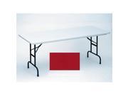 Correll R2448 25 R Series Heavy Duty Blow Molded Folding Tables Fixed Height Red