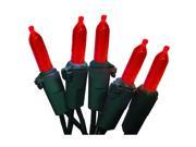 NorthLight Set Of 50 Red LED Mini Christmas Lights Green Wire