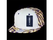 Decky 1061 PUR Ziger White Front Snapbacks Purple