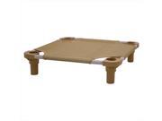 4Legs4Pets C TA2222RD 22 x 22 in. Unassembled Pet Cot Tan with Red Legs